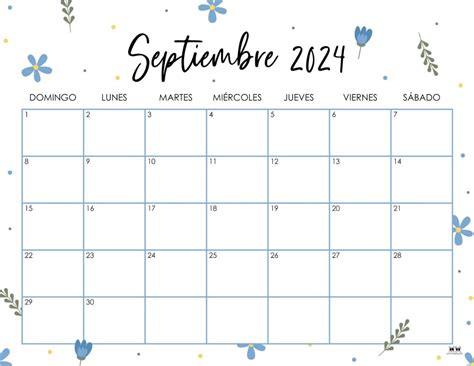 September Calendar In Spanish Printable Calendar