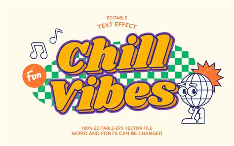 Premium Vector Chill Vibes Text Effect