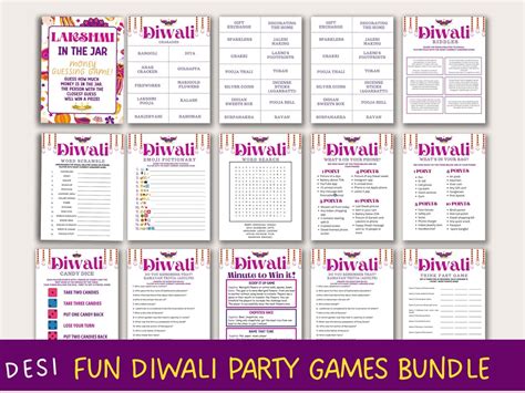 18 Diwali Games Bundle, Diwali Games for Adults, Kids, Diwali Party ...