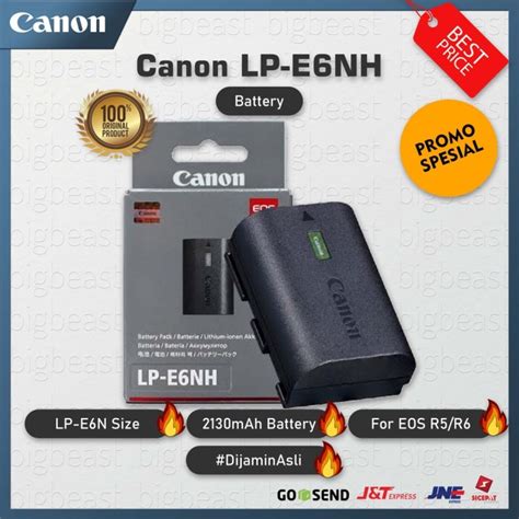 Jual Canon LP E6NH E6 NH E6N Battery Pack For EOS R R5 R6 Baterai