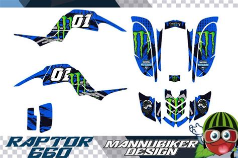 Raptor 660 Yamaha Graficos Stickers Vinil Laminado Regalo Meses Sin