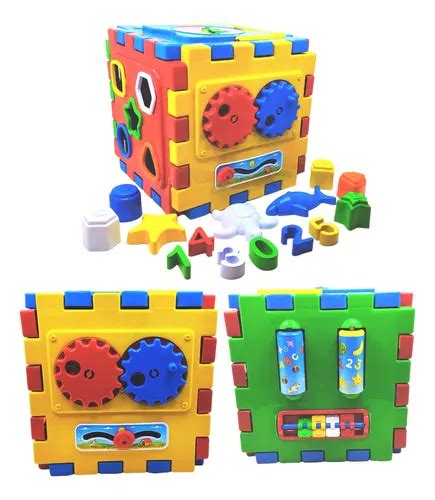 Cubo Did Tico Brinquedo Educativo Interativo Montar Encaixe Frete Gr Tis