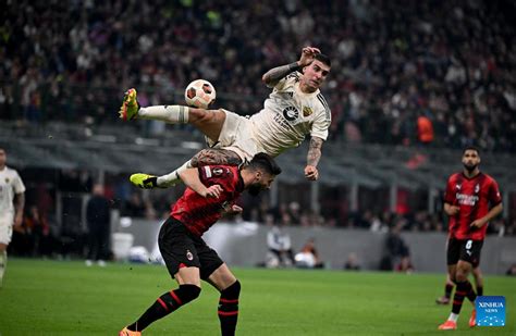 Uefa Europa League Ac Milan Vs Roma Xinhua