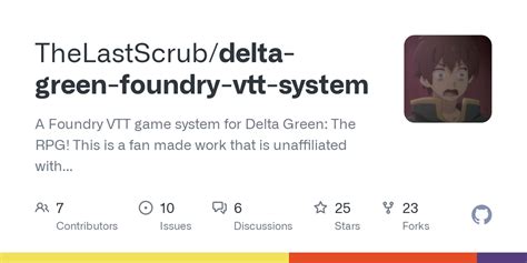 GitHub - TheLastScrub/delta-green-foundry-vtt-system: A Foundry VTT ...