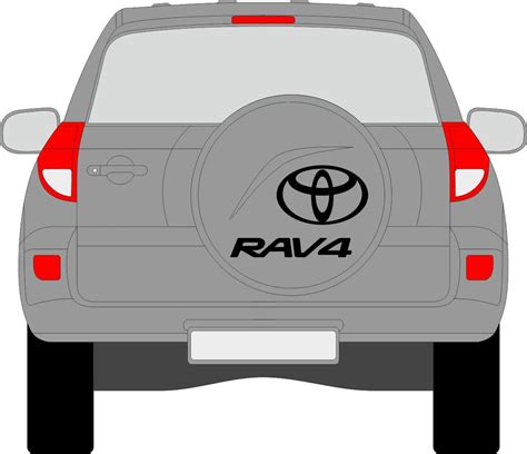 Naklejki na osłonę koła zapasowego TOYOTA RAV4