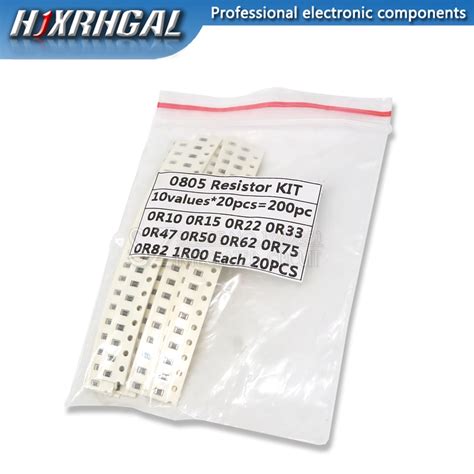 200PCS 1 0805 SMD Resistors Assorted Kit Set 10 ValueX20pcs 200pcs