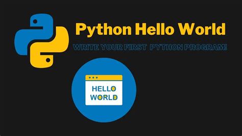 Python Hello World Your First Python Program