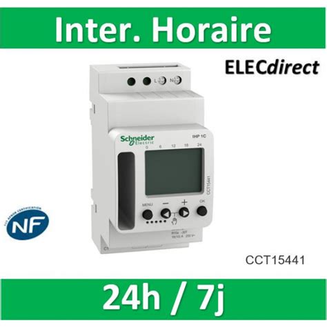 Schneider Acti9 Interrupteur Horaire Digital IHP ProDis Cycle 24h 7j