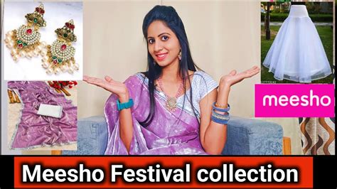 Meesho Festival Sarees Haul Meesho Jewellery Sets Meesho Blouse