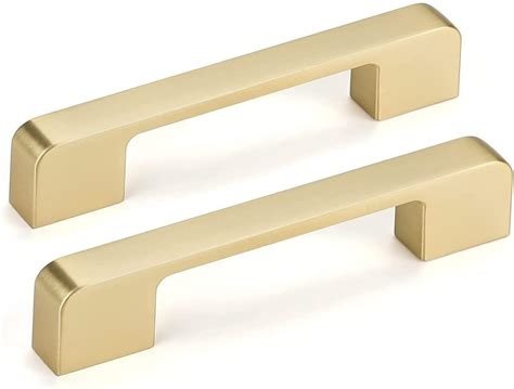 Haliwu 10 Pack 3 3 4 Inch Brushed Gold Cabinet Pulls Gold Cabinet