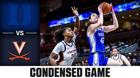 Duke Vs Virginia Condensed Game 2023 24 Acc Womens Basketball Youtube