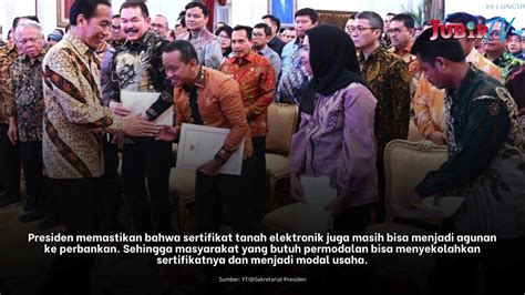 Jokowi Resmi Luncurkan Sertifikat Tanah Elektronik Untuk Masyarakat