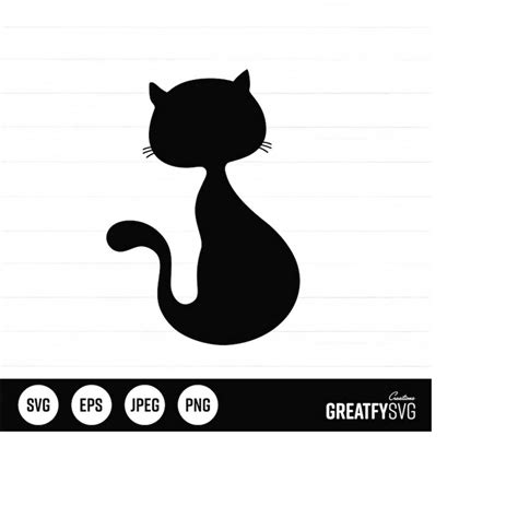 Halloween Svg Cat Silhouette SVG Black Cat. Cat Silhouette B - Inspire ...