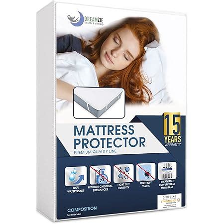 Dreamzie Mattress Protector Waterproof With 4 Elastic Corners Made In