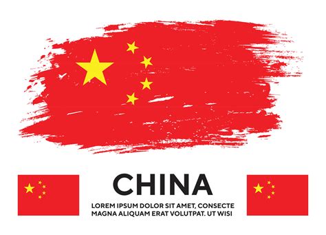 grunge textura colorido china bandera diseño vector 11723006 Vector en ...