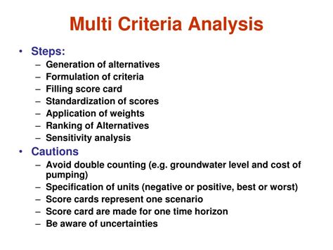 Ppt Introduction To Multi Criteria Analysis Mca Powerpoint Presentation Id 1450790