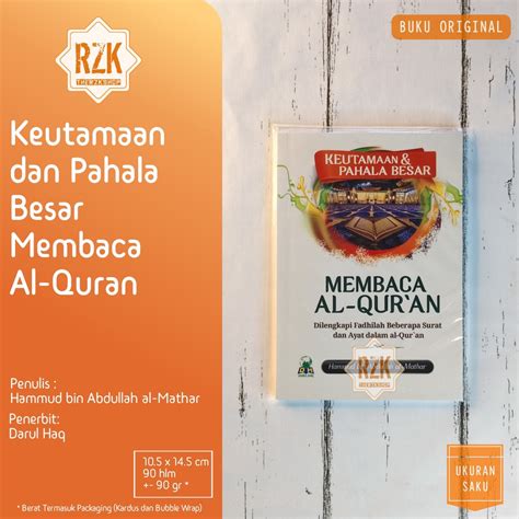 Jual Buku Keutamaan Dan Pahala Besar Membaca Al Quran Shopee Indonesia