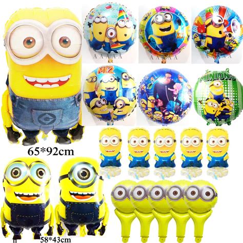 Minions Balloon All Style 18inch Round Wrist Hand Minions Foil Balloons