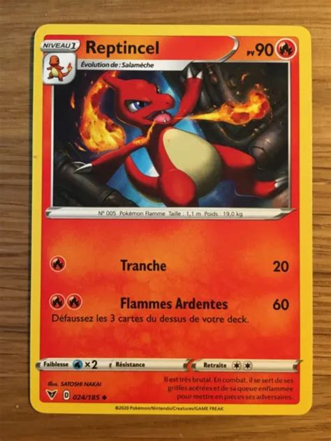 CARTE POKÉMON UNCO Reptincel 024 185 EB04 Epée Bouclier Voltage