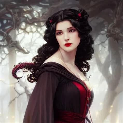 Snow White as a vampire queen, intricate, elegant, h...