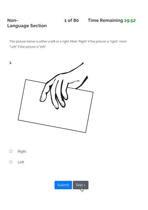 mensa practice test    time remaining  language section