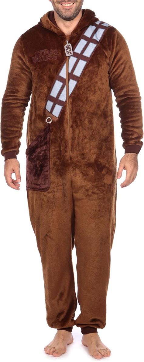 Star Wars Mens Chewbacca Onesie Size Small Brown Clothing