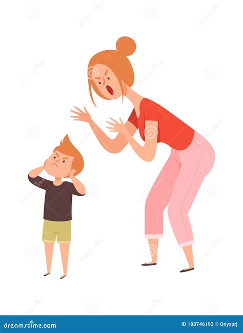 Boy Angry Shouting Vector Illustration 79258272