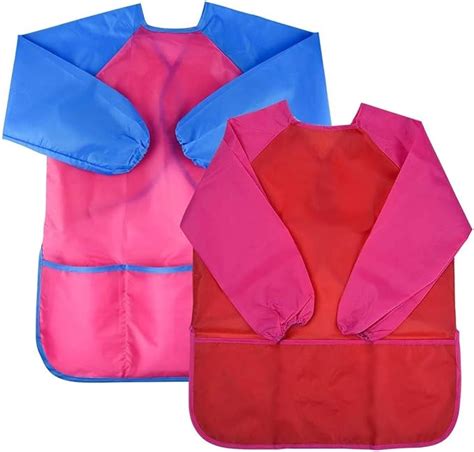 Natuce 2 pcs Blouse Peinture Enfant Imperméable Tablier de Peinture