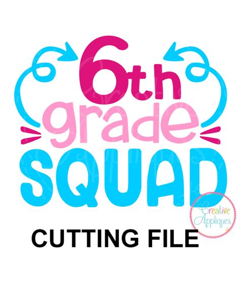 Th Grade Squad Cutting File Svg Dxf Eps Creative Appliques