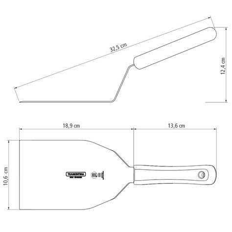 Spatule coudée Pro 38 x 10cm Inox et plastique