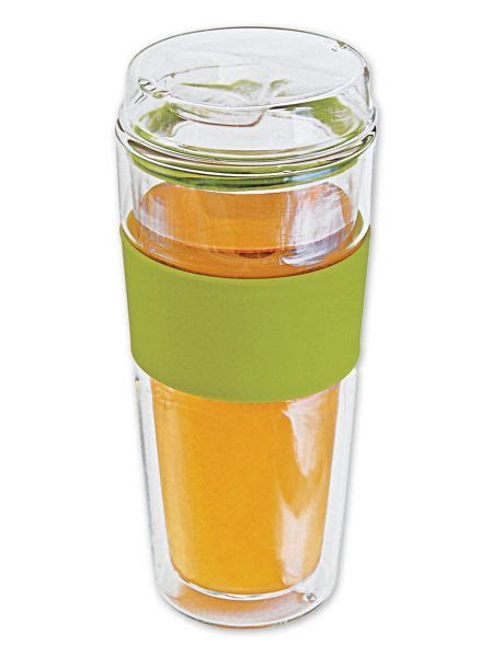 Double Wall Glass Tea Or Coffee Tumbler Insulated Glass Tumbler Keeps Your Beverage Hot Or