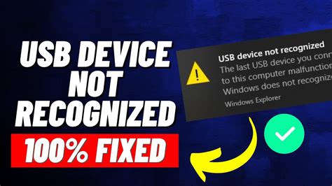 Fix Usb Device Not Recognized Tutorial Youtube