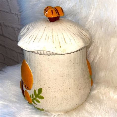 Arnels Kitchen Arnels Vintage Retro Mushroom Canister Cookie Jar