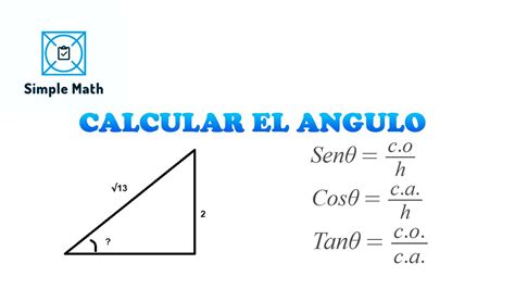 Calcular Un Ngulo Con Razones Trigonom Tricas Youtube