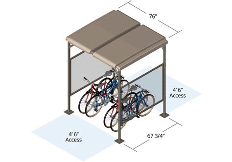 Bike Parking Layout And Design Dimensions Cyclesafe Bike Parking Bike Storage Layout