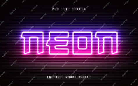 Premium Psd Neon Sign Glowing Text Effect Psd Template Title Design