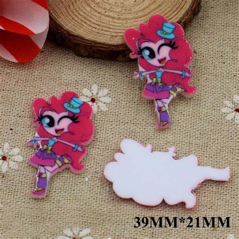 50pcs 39 21CM Cartoon Character Pony Princess Flatback Planar Resin