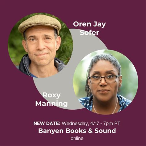 Book Talk Oren Jay Sofer And Roxy Manning In Conversation Online