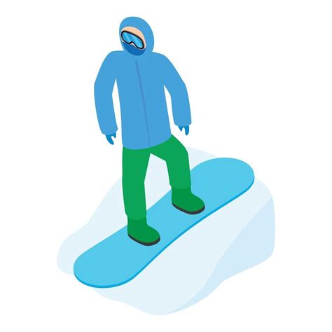 Snowboarder Icon Isometric Style 15885950 Vector Art At Vecteezy