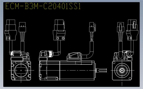 伺服电机100w 低惯量40框号系列机种 1图纸aotucad Dwg模型图纸下载 懒石网