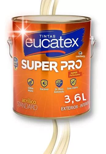 Tinta Parede Ext int Semibrilho Super Pró Eucatex 3 2l Cores Frete grátis