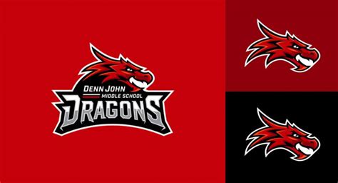 Denn John Middle School Logo Dragon Mascot