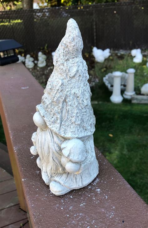 Cement Garden Gnome Gnome Statue Concrete Gnome Garden Etsy