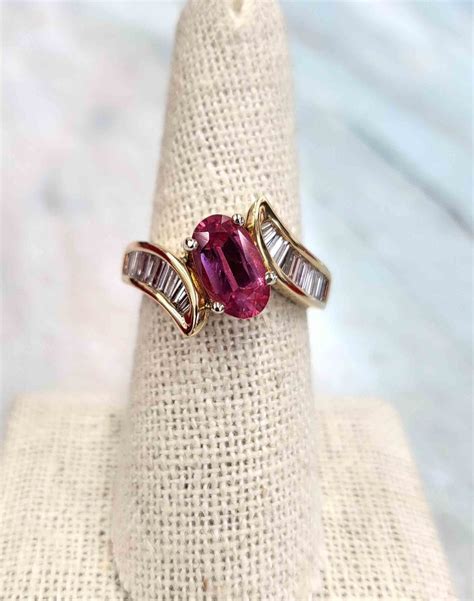 Pink Spinel Ring Spinel Gold Ring Oval Spinel Ring Spinel Gemstone Ring ...