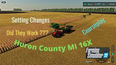 Fs22 Huron County Mi 16x Using Courseplay To Harvest A Small Corn Field Youtube