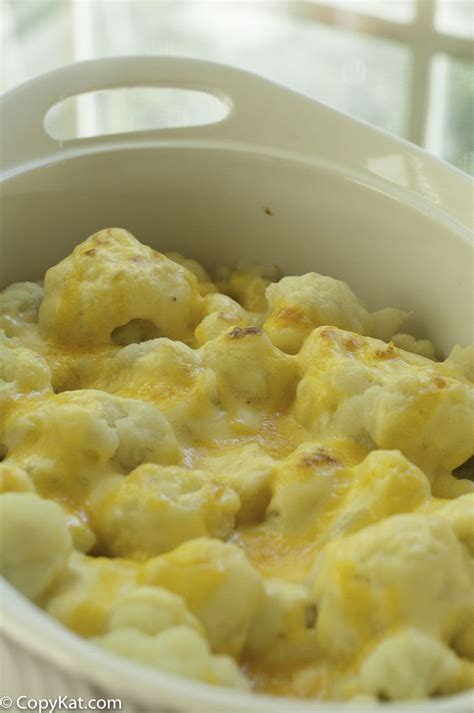 Baked Cauliflower With Cheddar Cheese Sauce Copykat Recipes Recipe