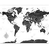 Murando Papier Peint Intiss Carte Du Monde X Cm D Coration