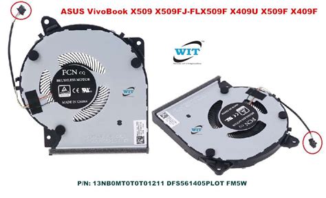 Laptop Internal Cpu Cooling Fan For Asus Vivobook X F J X F X