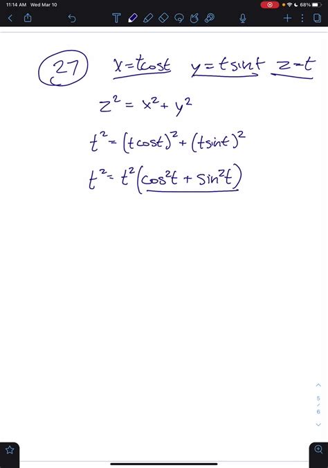 Solved Show That The Curve With Parametric Equations X T Cost Y T