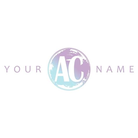 AC Initial Logo Watercolor Vector Design 33075989 Vector Art at Vecteezy